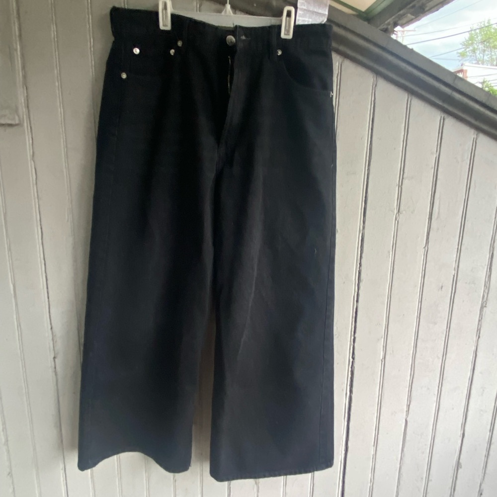 Zara black wide leg jeans